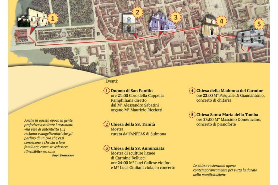 Sulmona, ecco la notte bianca delle chiese per ridare slancio alla preghiera