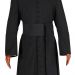Fascia per veste talare h 13 cm con frangia in misto seta nero, art. 50