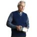 Gilet uomo con collo a V in pura lana