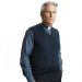 Gilet uomo con collo a V in pura lana
