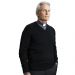 Pullover uomo con collo a V manica lunga in misto lana