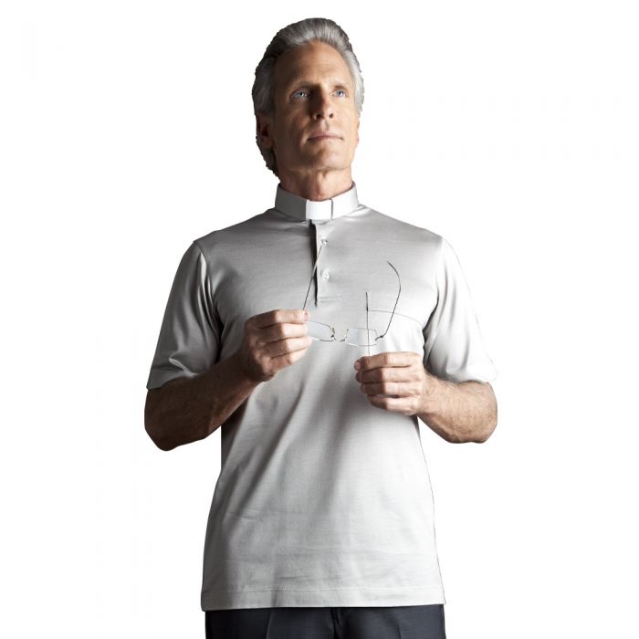 Polo sacerdote Clergy manica corta filo di Scozia - art. 191