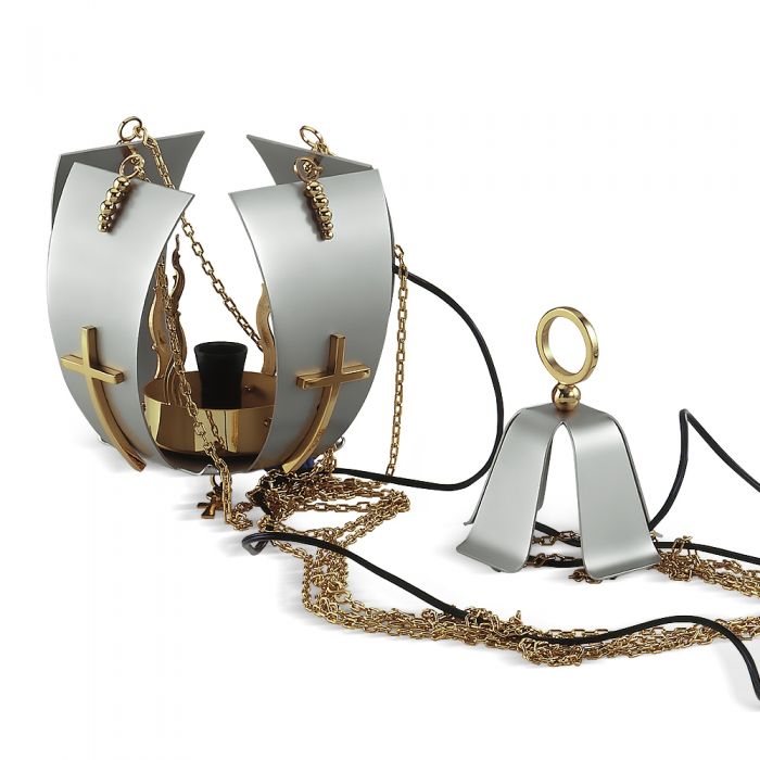 Lampada da appendere elettrica - art. 382 - finitura bicolore
