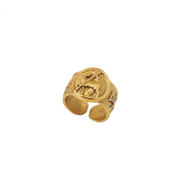 Anello vescovile simbolo AGNELLO art. 6092 in Argento 925 dorato