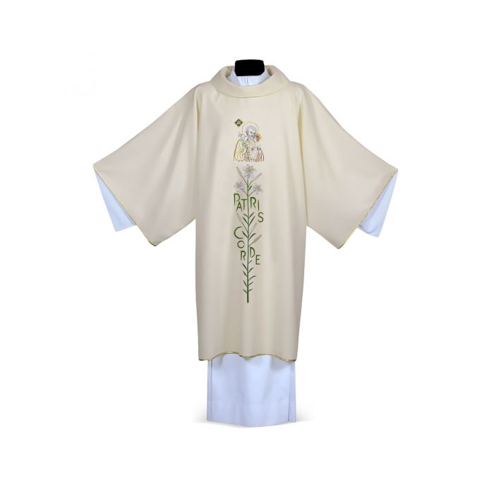 Dalmatica ricamo Anno di San Giuseppe PATRIS CORDE art. 6092
