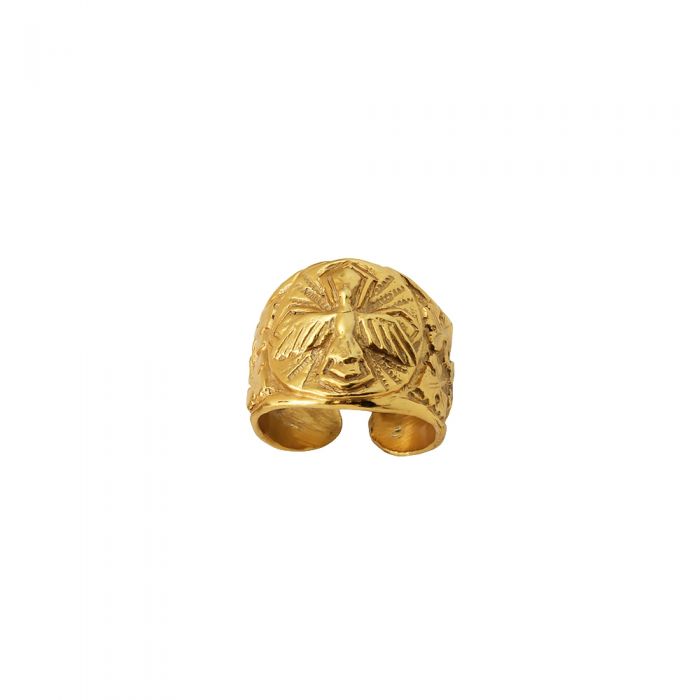 Anello vescovile simbolo COLOMBA art. 6094 in Argento 925 dorato
