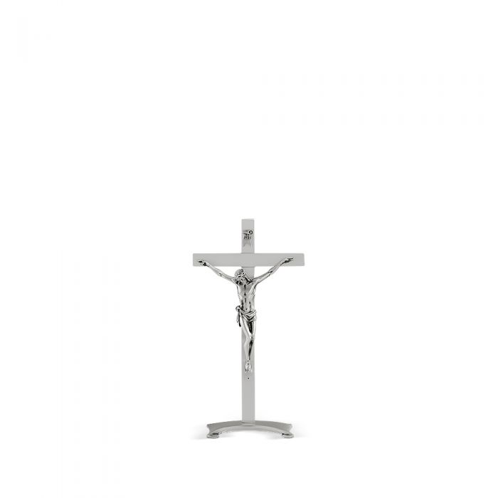 Croce con base - art. C. BAR 23 BASE - finitura argentata