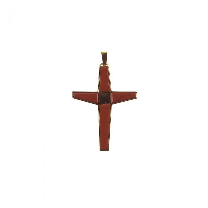 Croce Pettorale in Ag. 925 con pietra dura - art. PET 800 C