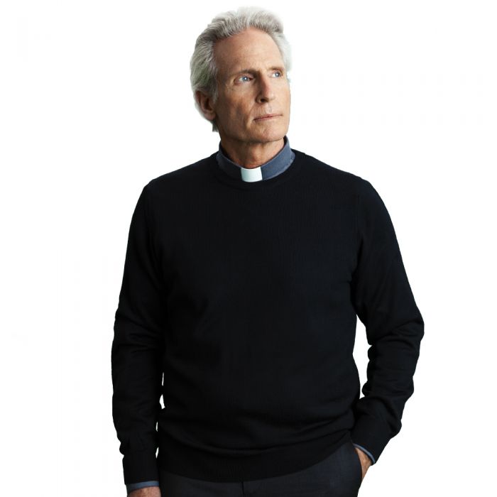 Pullover uomo girocollo manica lunga in misto lana