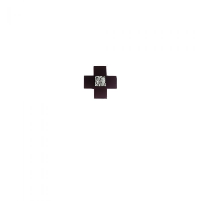 Via Crucis con legno - art. VCR 9x9 - finitura argentata